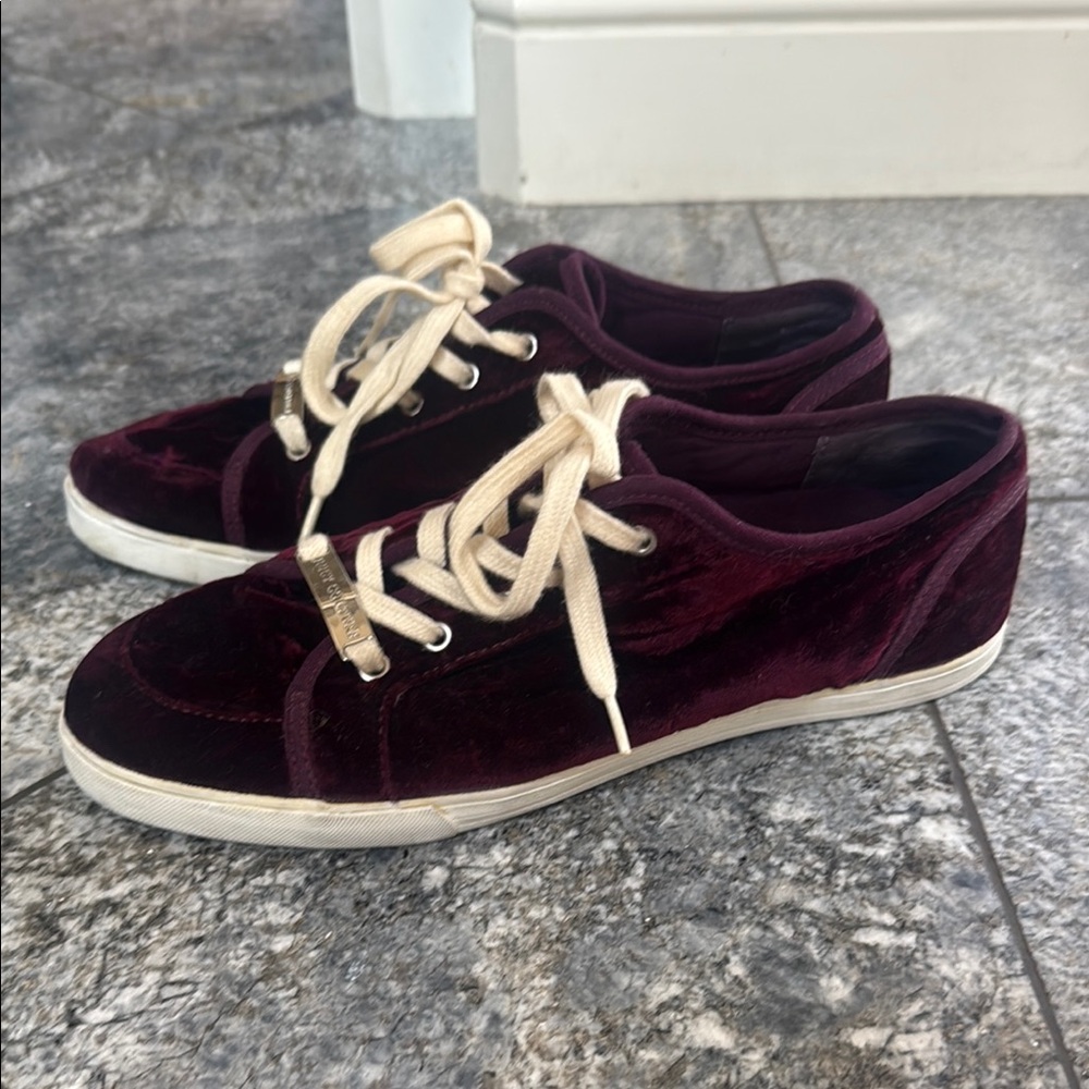 Juicy Couture Velvet Burgundy Women's Sneakers